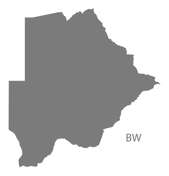 ボツワナ地図グレー — ストックベクタ