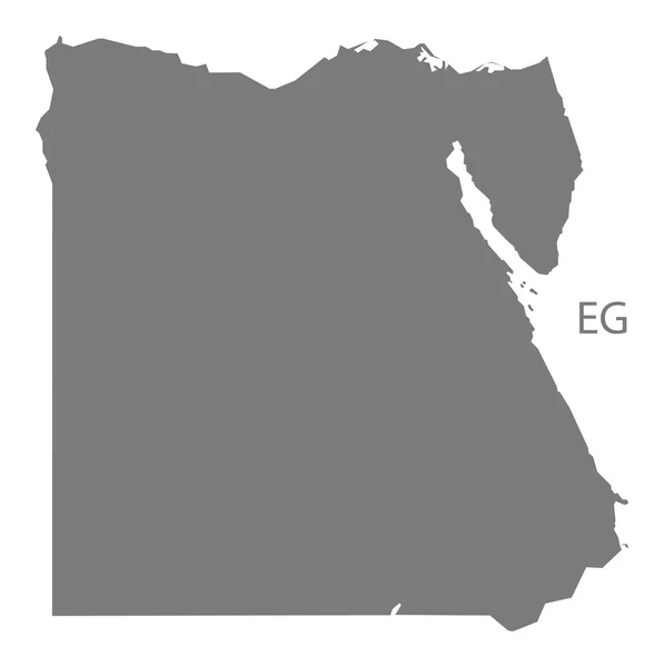 Egypt mapa šedá — Stockový vektor