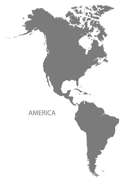 Mapa Ameryki szary — Wektor stockowy