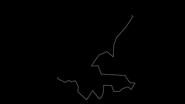 Sarajevo Canton Map Outline Animation — Stock Video