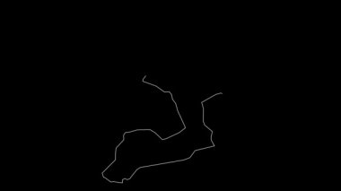 Kourweogo Burkina Faso eyalet haritası animasyon çizimi