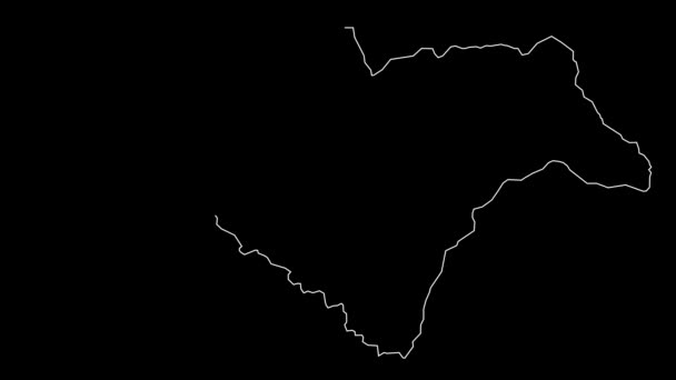 Bazega Burkina Faso Mapa Província Animação Esboço — Vídeo de Stock