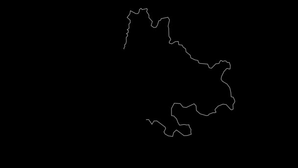 Mouhoun Burkina Faso Mapa Prowincji Zarys Animacji — Wideo stockowe