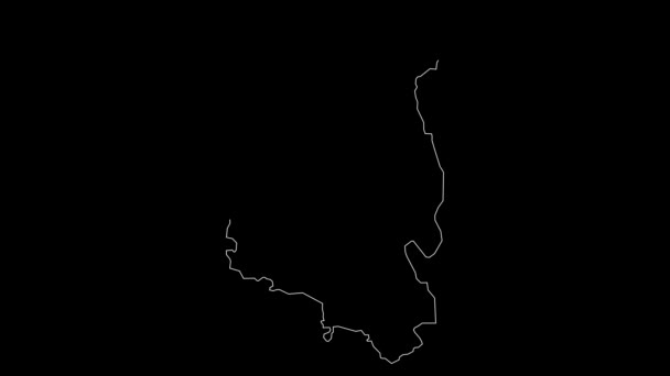 Sanmatenga Burkina Faso Mapa Prowincji Zarys Animacji — Wideo stockowe