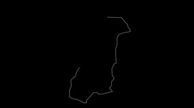 Prey Veng Kamboçya eyalet haritası animasyon çizimi