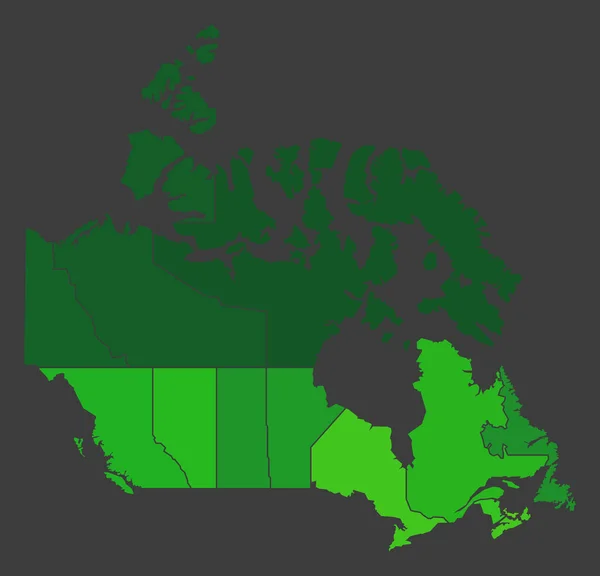 Carte Thermique Population Canadienne Comme Illustration Densité Couleur — Photo