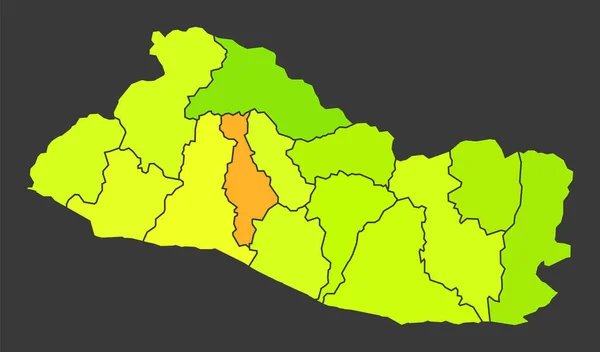 Salvador Mapa Calor Poblacional Como Ilustración Densidad Color — Foto de Stock