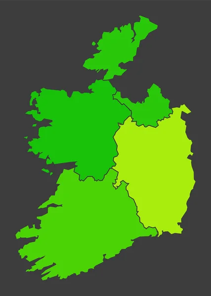 Irlandia Populacja Mapa Ciepła Jako Gęstość Koloru Ilustracja — Zdjęcie stockowe