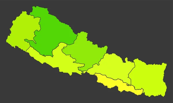 Χάρτης Θερμότητας Πληθυσμού Νεπάλ Απεικόνιση Πυκνότητας Χρώματος — Φωτογραφία Αρχείου