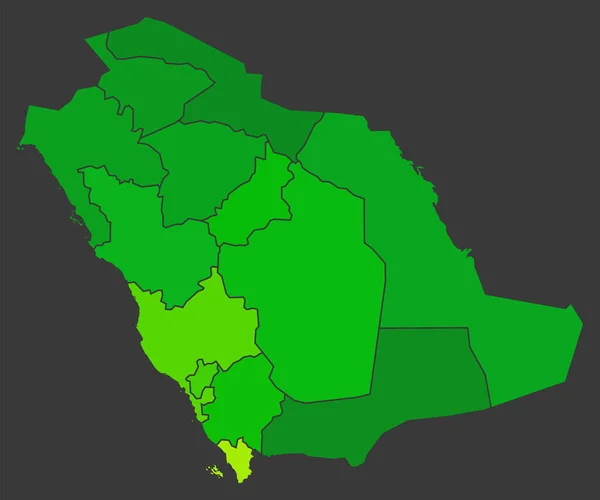 Arábia Saudita Mapa Calor População Como Ilustração Densidade Cor — Fotografia de Stock