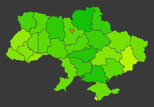 Тепловая Карта Населения Украины Иллюстрация Плотности Цвета — стоковое фото