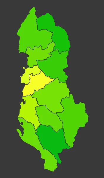 アルバニアの人口密度図としてヒートマップ — ストック写真