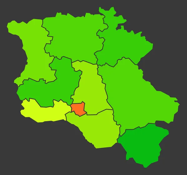 Популяція Вірменії Теплова Мапа Приклад Щільності Кольору — стокове фото
