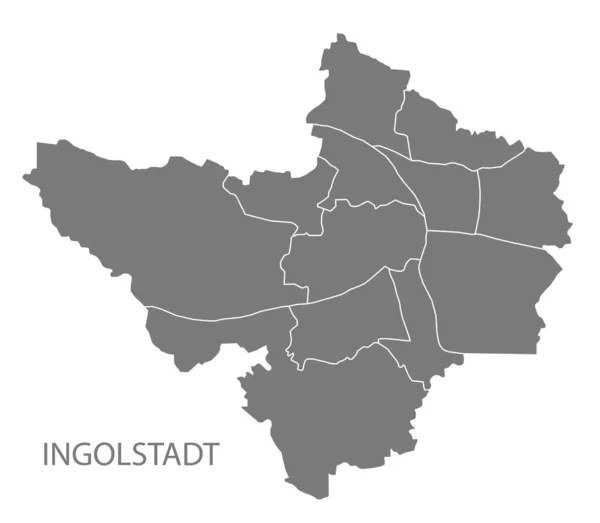 近代都市地図 近代都市地図とドイツのインゴルシュタット市 — ストックベクタ