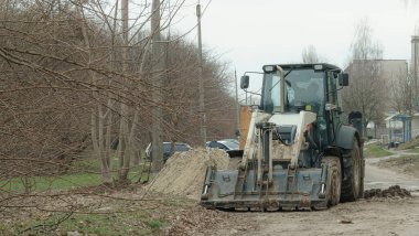Tekerlek kazıcı yükleyici, yol çalışması