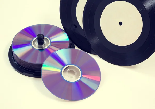 Vinylskivor, Cd-R, Dvd — Stockfoto