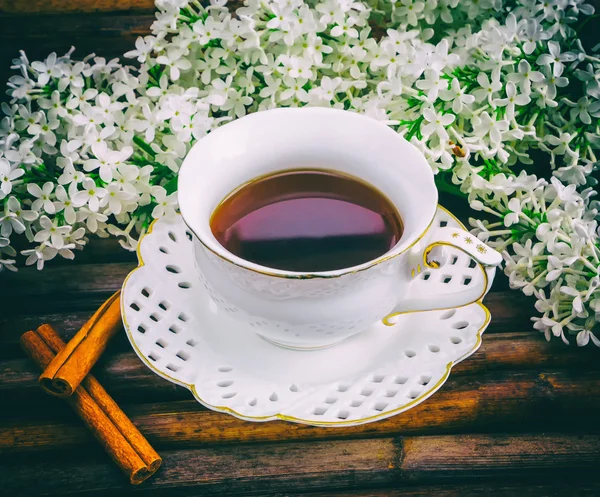 Kop koffie, witte Lila — Stockfoto