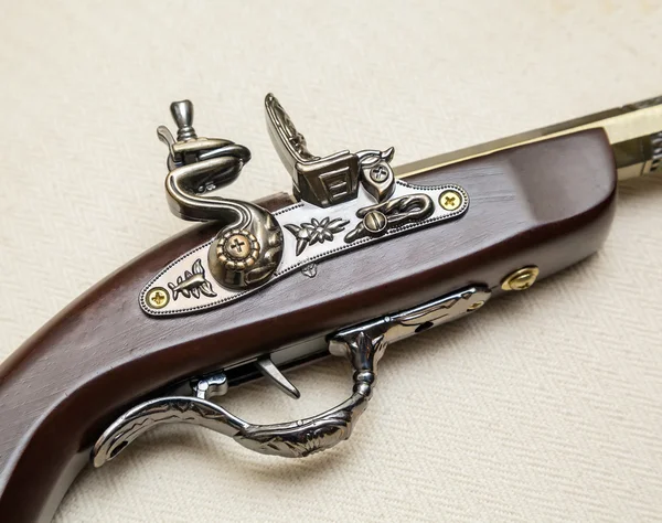 Fragment av en gammal musköt pistol — Stockfoto