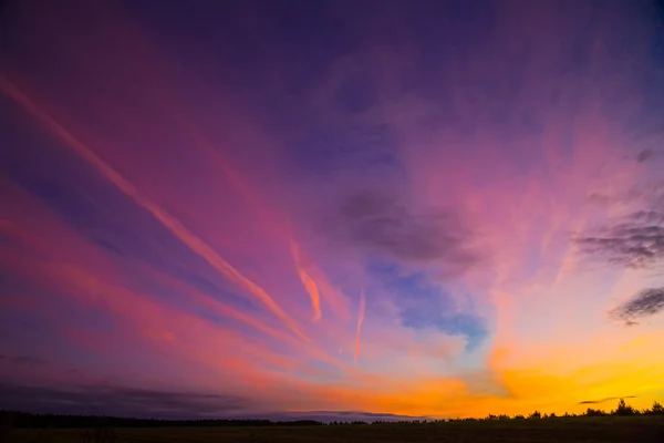 Sunset, color the sky — Stock Photo, Image