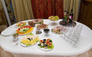bir restoranda Ziyafet masa