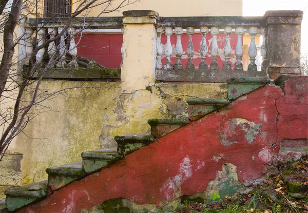古い階段αλάτι τοίχο Περίληψη — ストック写真