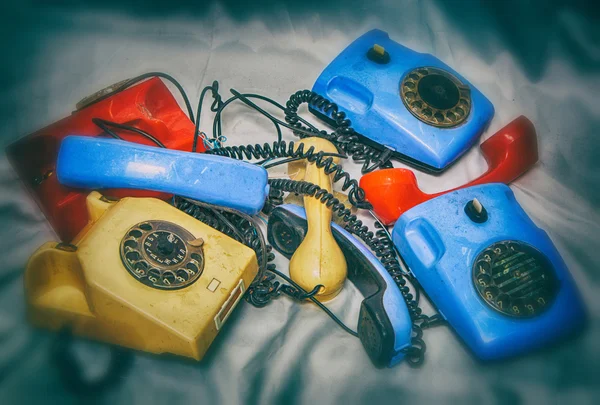 古い壊れた携帯電話、古いスタイルのイメージ写真. — ストック写真