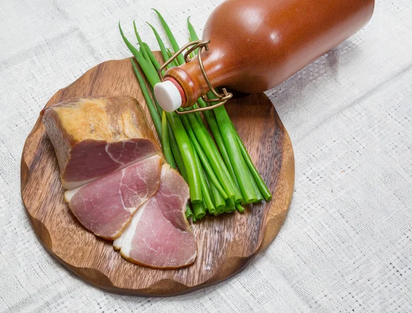 Cibo, pancetta, vista dall'alto — Foto Stock