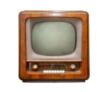 eski bir Tv, önden görünüm