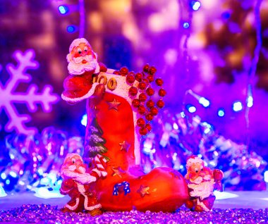 celebration. Christmas card, toy gnome