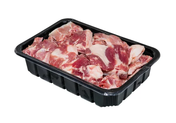 Vakum devre ambalaj için et, domuz eti — Stok fotoğraf