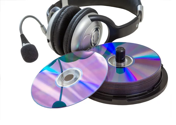 Headphones, CD — Stock Photo, Image