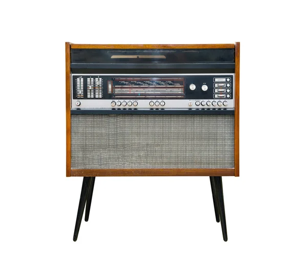 The old turntable, radio. Soviet — Stock Photo, Image