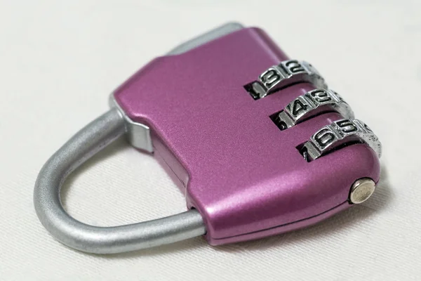 Combination lock. purple — Stock Photo, Image