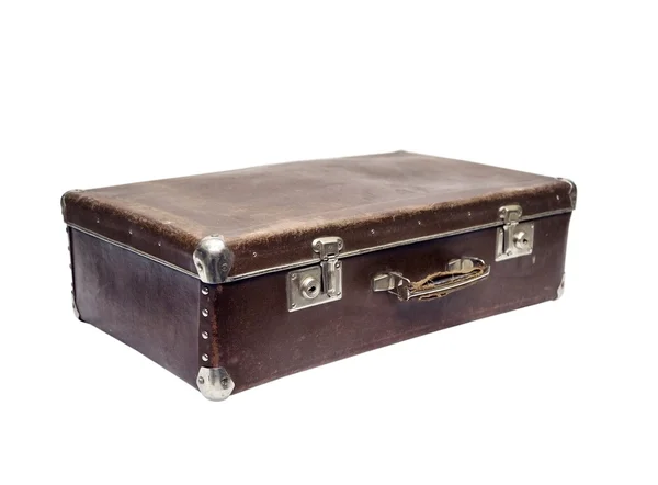 古い革スーツケース — ストック写真