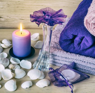 sabun, mum, parfüm, havlu