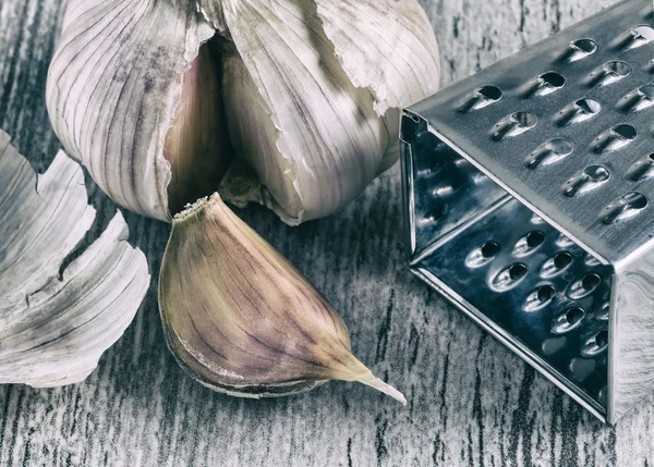 Garlic. top view — Stock Photo, Image