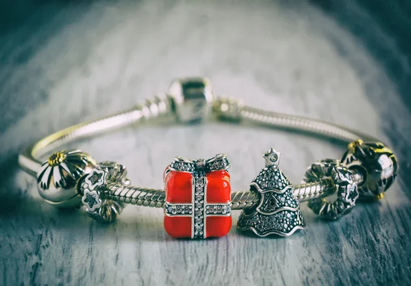 Pandora bracelet jewelry — Stock Photo, Image