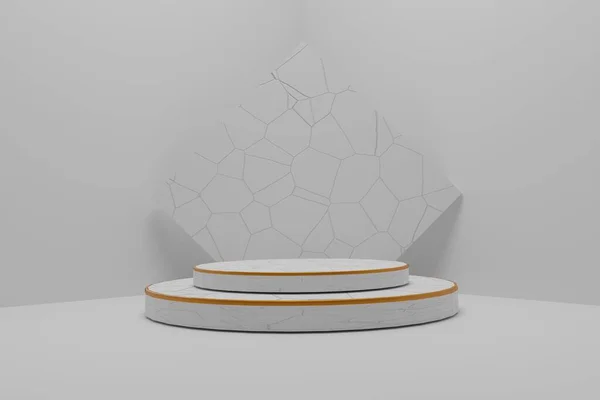 Soyut arkaplan, ürün sergisi için podyum sahnesi. 3d oluşturma.