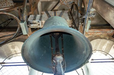 Venedik 'teki St. Mark Kilisesi' nin çanları. İtalya 'da turizm.