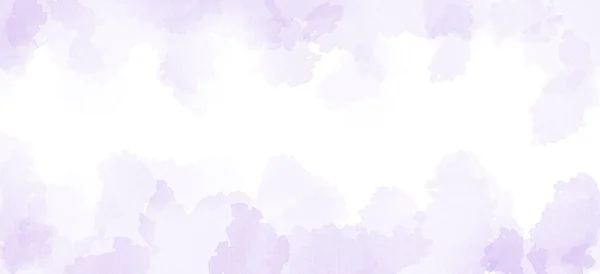 紫罗兰色彩的水彩背景 柔和的彩色水花和带条纹的斑斑 用纸制成的抽象云彩图案 — 图库照片