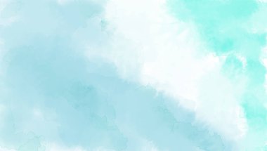 suluboya arka plan mavi renkte, yumuşak pastel renk sıçrama ve lekeler kağıt ile soyut bulutlar şeklinde kan lekeleri