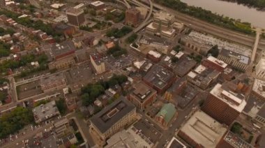 Albany hava uçan şehir üzerinden geriye doğru