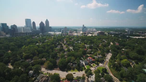 Atlanta Aerial V325 Volando Bajo Alrededor Del Área Ansley Park — Vídeos de Stock