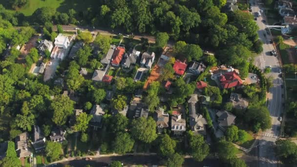 Atlanta Aerial V344 Birdseye Flying Low Ansley Neighborhood Midtown Area — Stock Video