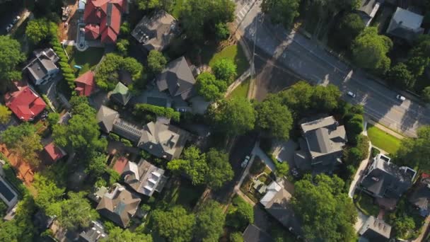 Atlanta Aerial V345 Vista Vertical Voando Baixo Sobre Ansley Bairro — Vídeo de Stock