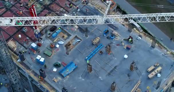 Вертикальный Вид Строительство Районе Олд Фоуд Уорд Февраль 2018 Года — стоковое видео
