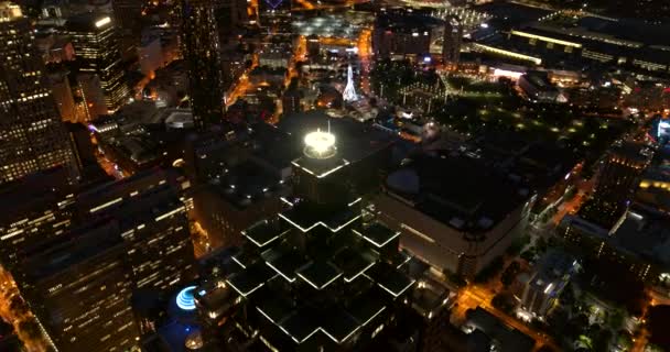 Atlanta Aerial V453 Vue Panoramique Détaillée Centre Ville Avec Paysage — Video