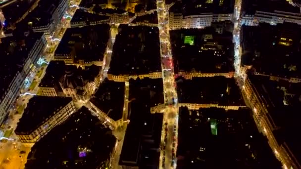 Bruksela Belgia Antena Niski Widok Ptaki Hiperlapse Downtown Grand Place — Wideo stockowe