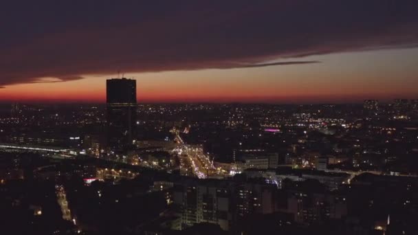 Bruxelles Belgique Aerial V28 Survoler Quartier Marollen Avec Vue Sur — Video