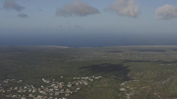 Bonaire Caribbean Netherlands Aerial Panning High Island Klein 2019 Január — Stock videók